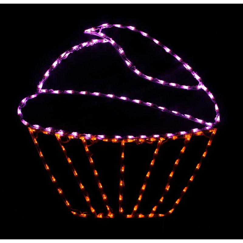 Cupcake Christmas Holiday Lighted Display