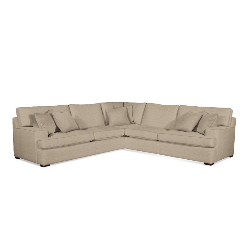 Sadie L-Sectional, Oatmeal Crypton Performance; 0822-74, Java Finish