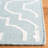 Milltown Hand Woven Flat Weave Wool/Cotton Geometric Rug in Light Blue/Ivory-1860214916