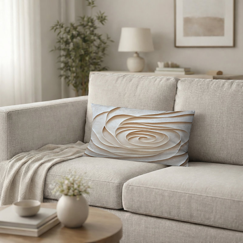 Coussin Rose, H 12 po x l 20 po