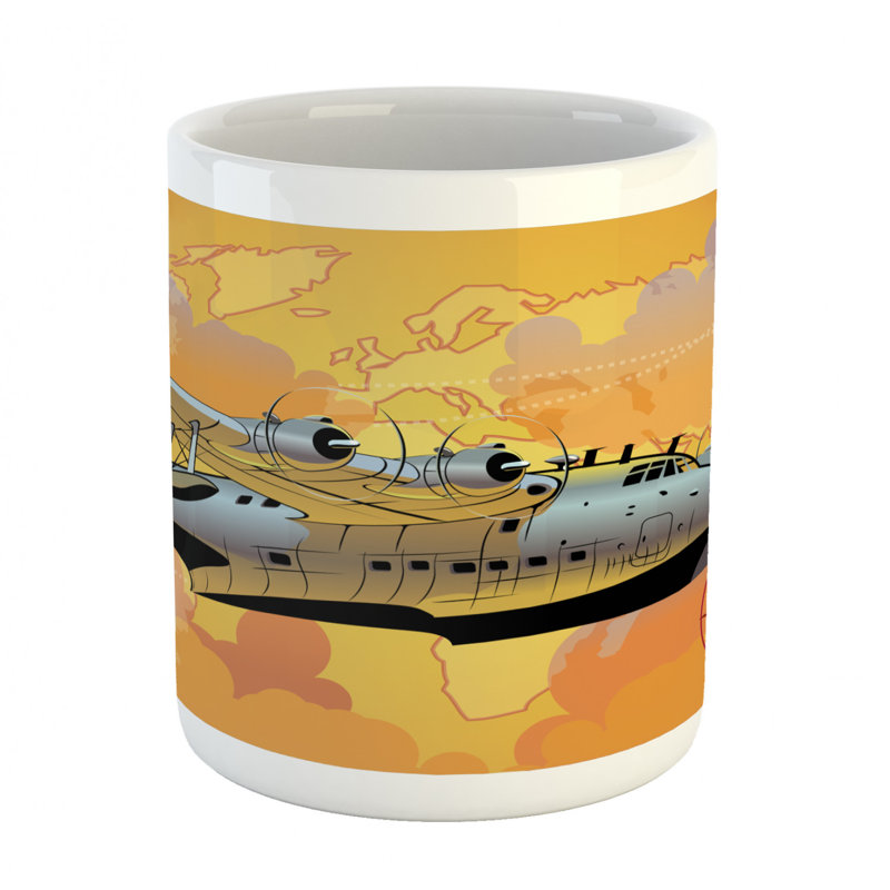 Grande tasse à café avion