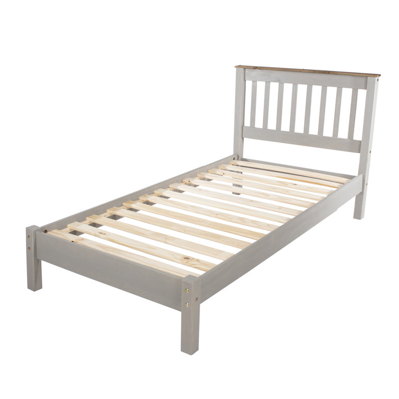 Lehighton Ingrid Uk Bed pine frame, Single (3'), Grey