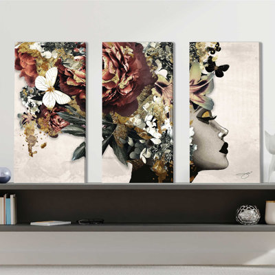 "Afrique Model 2" par Jodi, ensemble de 3 impressions sur toile