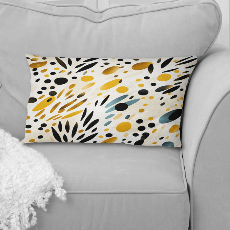 Imprimé de guépard beige et noir Simplicity - Coussin abstrait