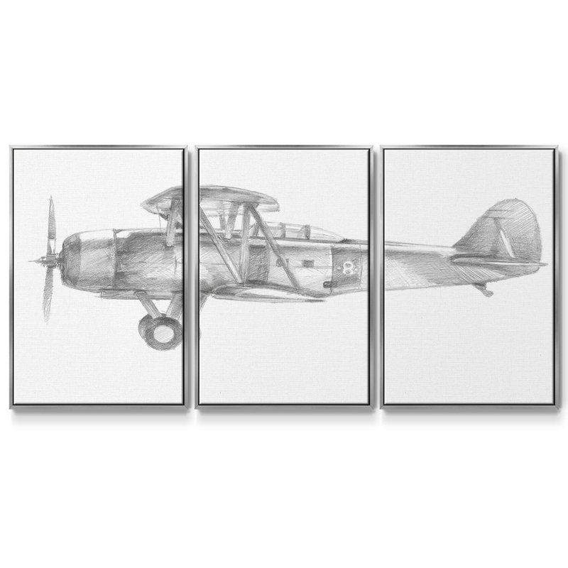 Vol technique 3 pièces, H 40 po x l 78 po x P 2 po, Argent