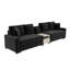 Canapé modulaire en chenille de 127,9 po avec accoudoirs de rangement et console centrale pour le salon-129584100