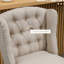 Beige Counter Seating (2 Chairs) - Soft Cushion & Wood Construction Chairs Of 2 In Thick Foam Padding Legs