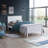White Solid Wood Panel Twin Bed