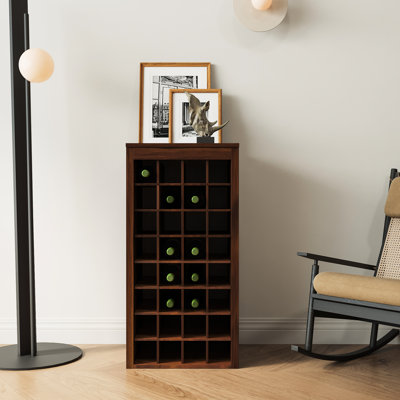 Modular 32 Wine Cabinet - Brown Walnut Buffet For Aficionados Contemporary Design