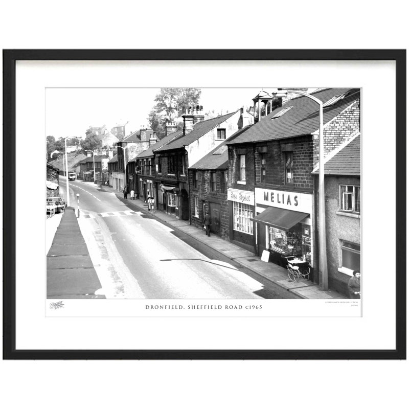 Dronfield, Sheffield Road C1965 - Single Picture Frame Print, 60cm H x 80cm W x 2.3cm D