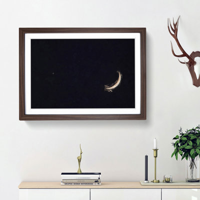 Crescent Moon & Planet Venus in Abstract - Picture Frame Graphic Art Print