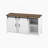 Accent Cabinet With With Power Outlet, Sideboard With Storage Shelf, Storage Cabinet With Sliding Barn Doors And 4 Drawers-2102388911