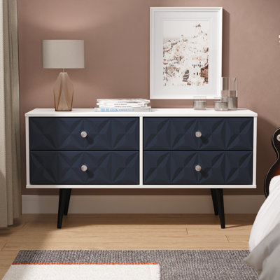 Carnlea 115cm W 4 - Drawer Chest of Drawers