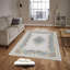 Tapis tissé élégant, 4 x 6 pieds, 100% polyester | Antibactérien, impression numérique 3D, dessous en feutre de PVC antidérapant | Lavable à la machine, d'une hauteur de poils de 0,4 po, parfait pour le décor du salon et de la chambre à coucher-1004122362