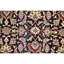 Tapis floral jaune / noir / blanc en laine noué à la main Floral-66825591
