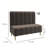 Double velvet upholstered booth set