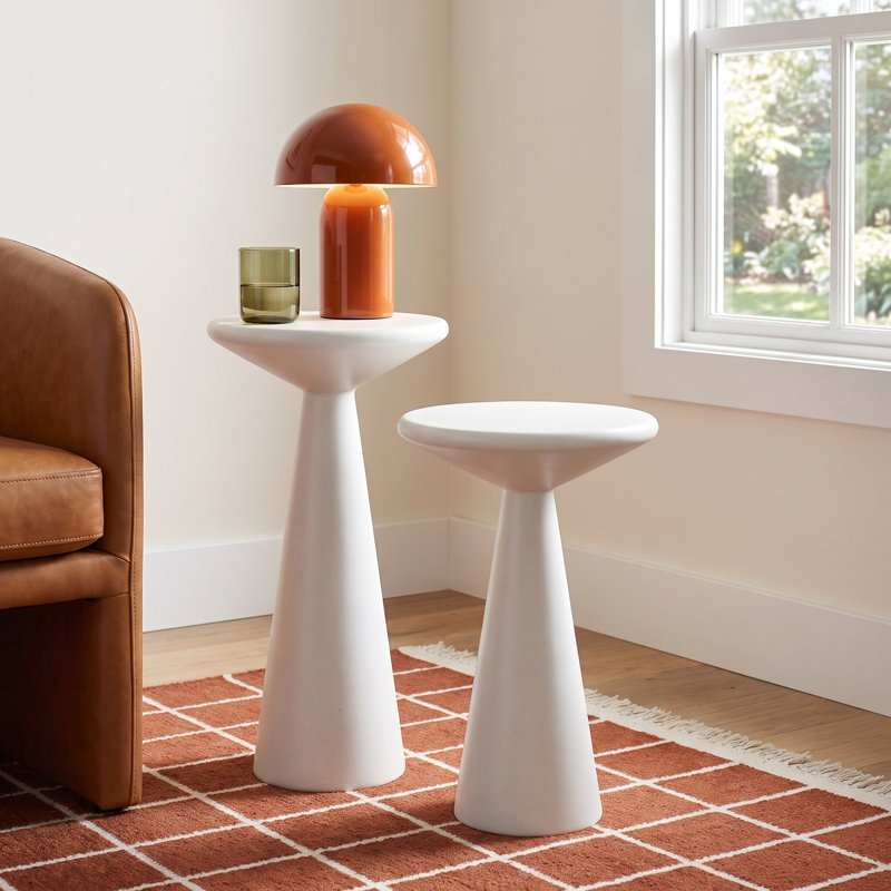 Deborah Concrete Top End Table Set