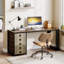 Bureau d'ordinateur réversible avec cabinet Shyli