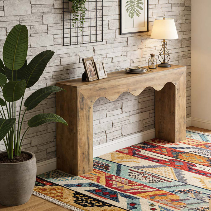 Wooden Sofa Entryway Table with Storage