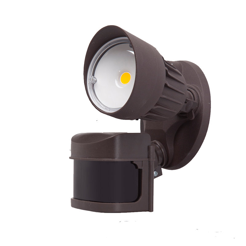 Projecteur de sécurité d'extérieur 10 watts Dusk to Dawn avec capteur de mouvement, Brun