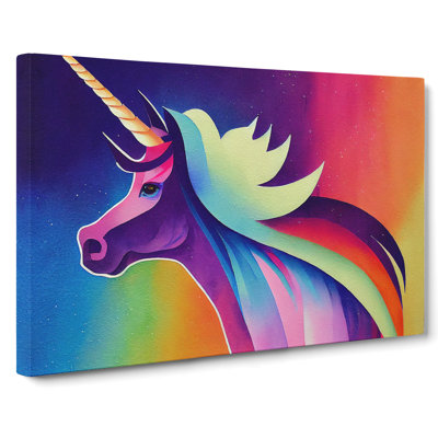 Beautiful Unicorn Abstract - Wrapped Canvas