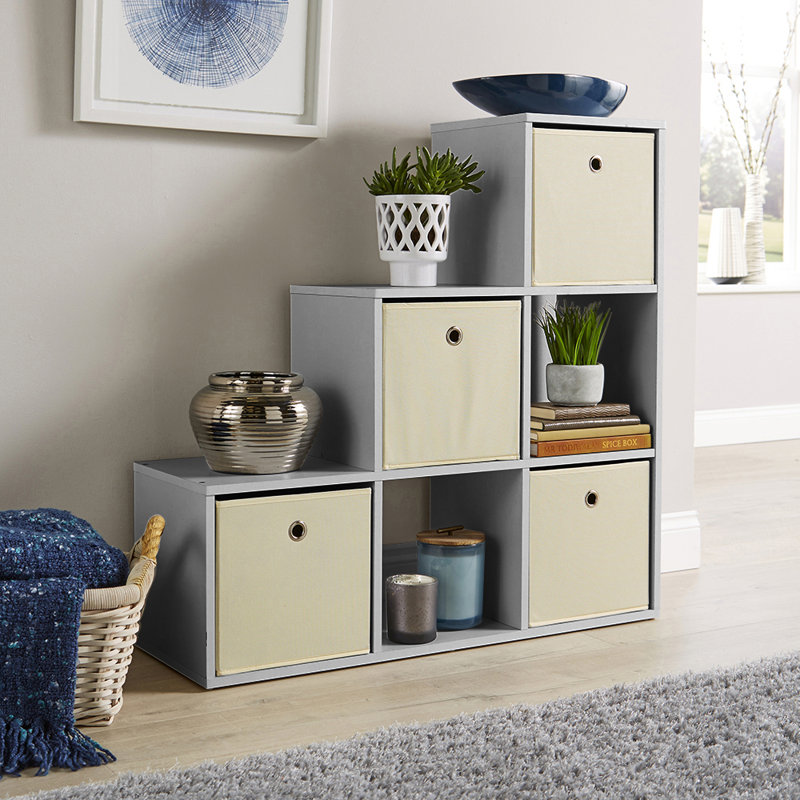 Steinmetz 321 Cube Storage Bookcase Unit, Grey