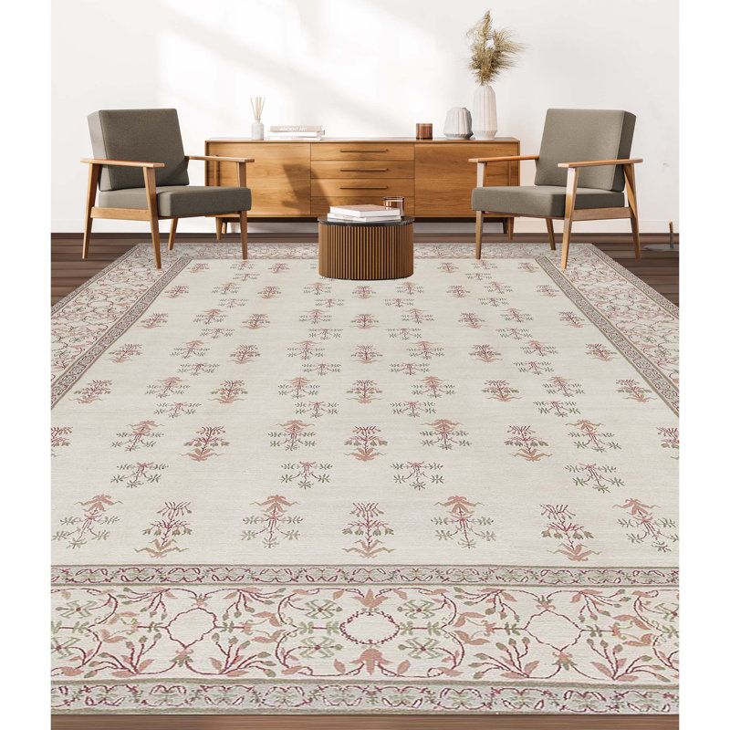 Striped Area Rug in Beige