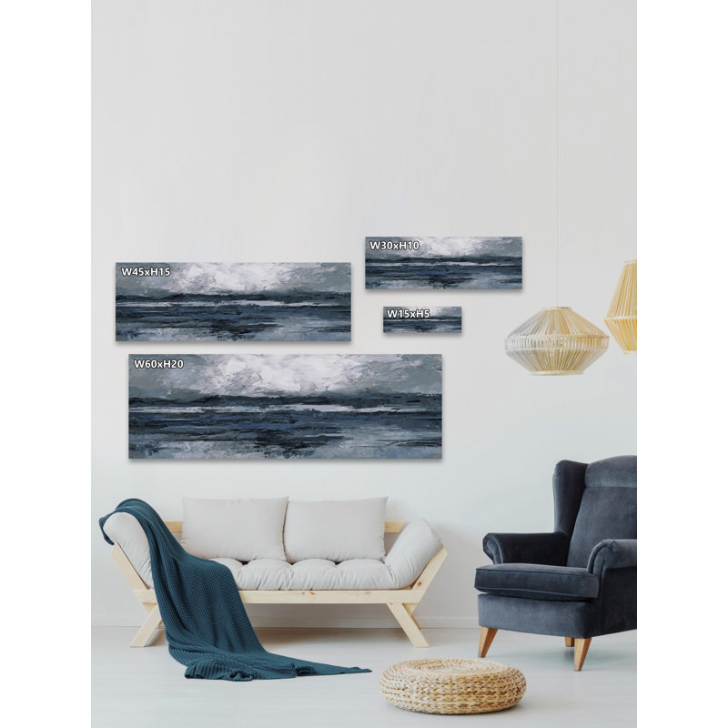 «Dark Vast Ocean III», reproduction sur toile tendue, H 15 po x l 45 po x P 1,5 po