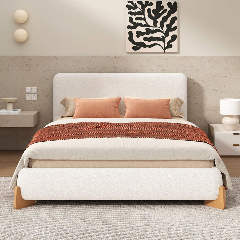 Lit tapissier Boucle, double