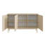 Three-Door Oiled Oak Chest of Drawers