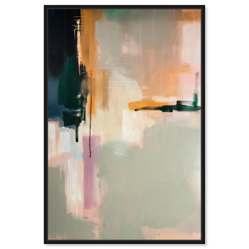 Lime et flamme, art pastel coloré par Art Remedy, H 16 po x l 11 po, Cadre noir