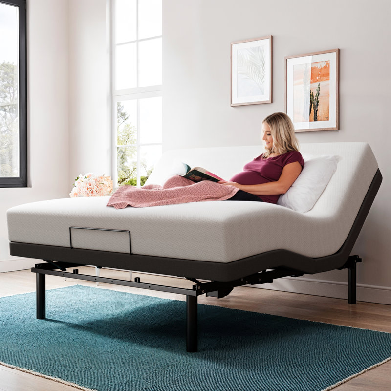 Base de lit réglable Lysistrate, télécommande sans fil, moteur durable incliné indépendant, Grand lit