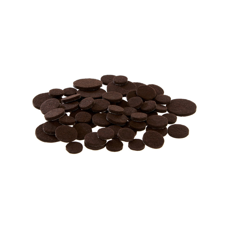 80 Piece Adhesive Felt Pad, Brown