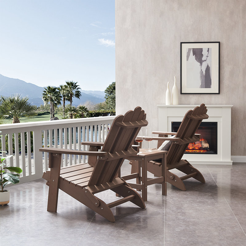 Chaise Adirondack pliante d'extérieur résistante aux intempéries
