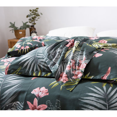 Cotton Sateen Floral Duvet Cover
