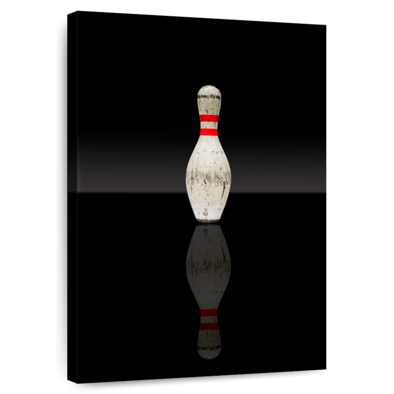 Vieille réflexion de quille de bowling, H 48 po x l 32 po