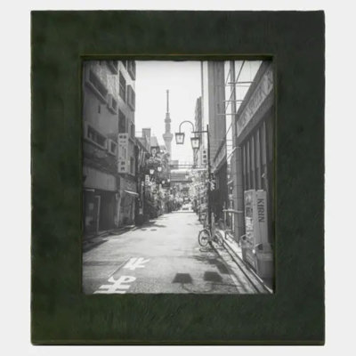 Posh Picture Frame-5x7-Green Hair-on-Hide 10"H x 9"W x 1"D Picture Frame