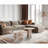 2-Piece Round Nesting Coffee Table Set – Diamond Pink Natural Marble-1041012734