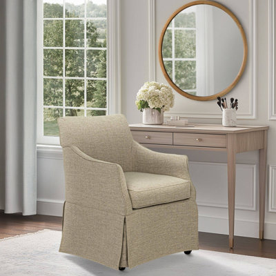 Fauteuil, fauteuil rembourré avec roulettes cachées