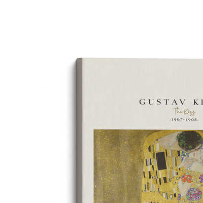 The Kiss by Klimt v2 Canvas Print in a Frame