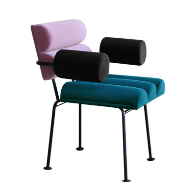 Roll & Roll Velvet Armchair