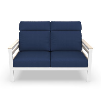 Townsend Metal Outdoor Loveseat With Sunbrella Cushion