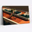 «Green Jersey Cyclist on Orange Curved Track», art mural sur toile-132897037