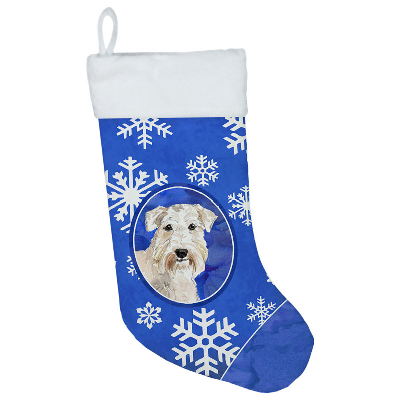 Chaussette de noël winter flocons de noël, Terrier irlandais
