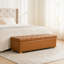 Upholstered Storage Bench with Flip-Top, Tufted Design, Footrest Ottoman, 300 lbs Capacity