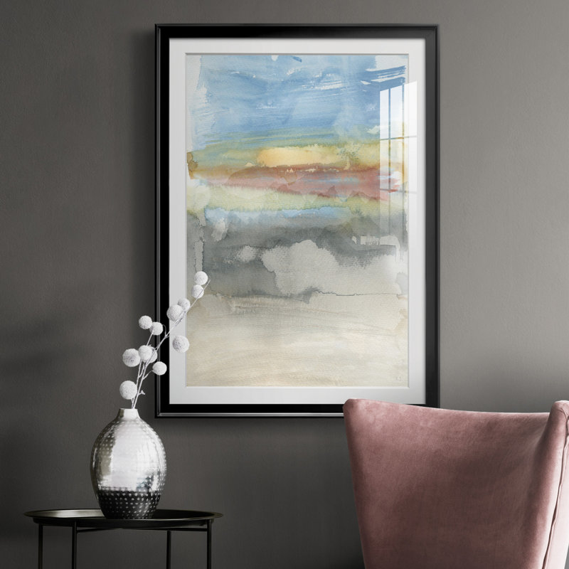 High Desert Sunset I - peinture encadrée, H 26,5 po x l 36,5 po x P 1,5 po, Noir