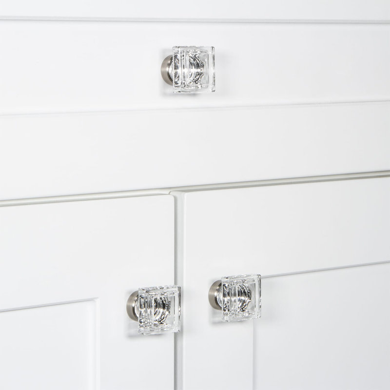 Carré Square Cabinet Knob, Antique Pewter