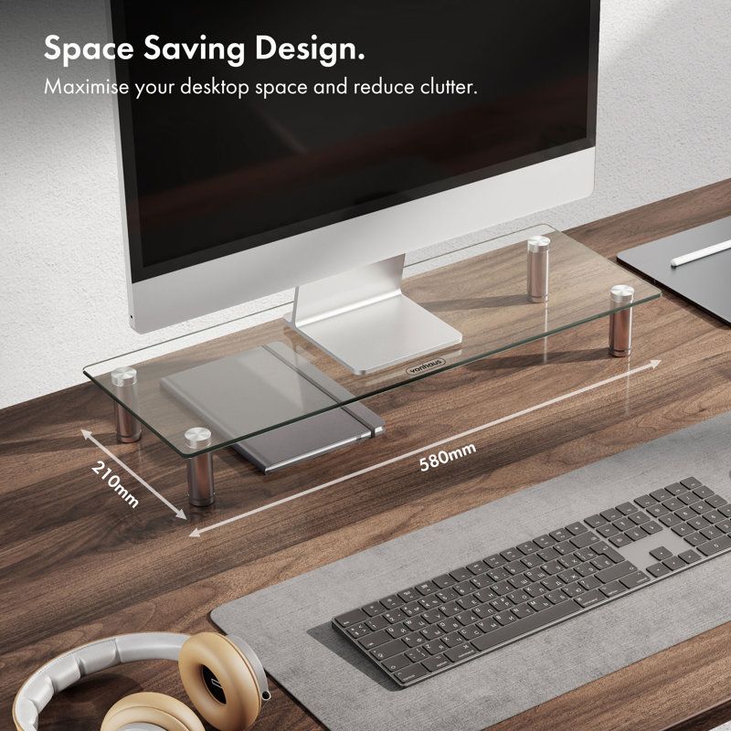 Glass Monitor Stand, Clear