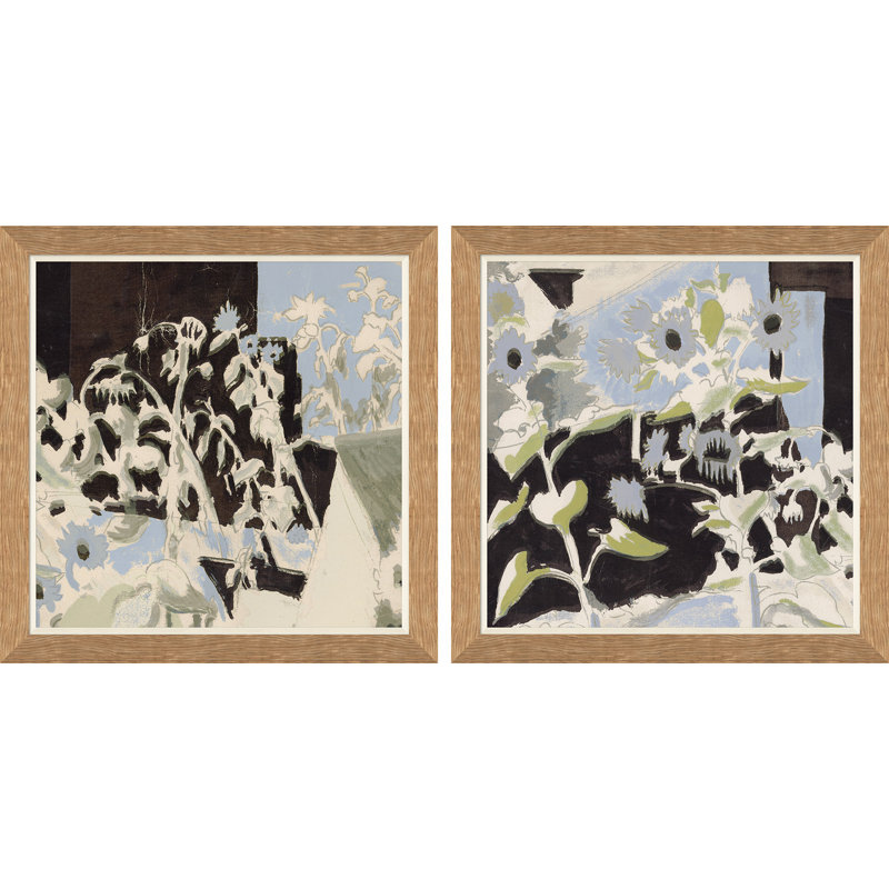 «Garden Still Life I & II» par Carrier and Company Art - Ensemble de 2 peintures sur papier encadrées