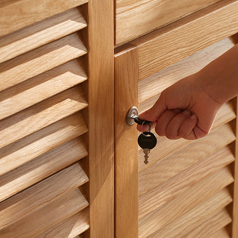 Rangement pour chaussures en bois massif Burlywood
